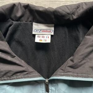 Vintage 90s reebok full zip windbreaker teal jacket